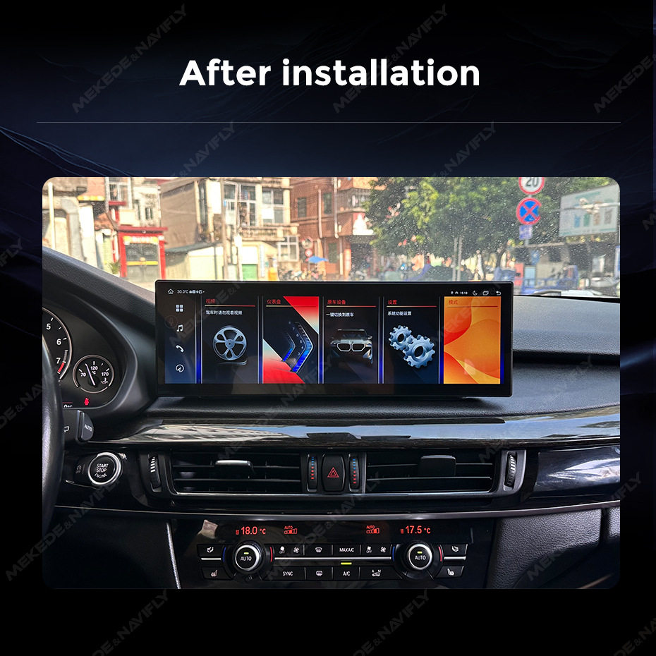 For BMW X5 F15 X6 F16 to Android car large screen Bluetooth Carplay navigation 15 inch 3K screen
