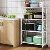Installation-free Folding Rack Storage Rack for Kitchen and Living Room Trolley Storage Rack Floor-standing Movable Multi-layer Storage Rack