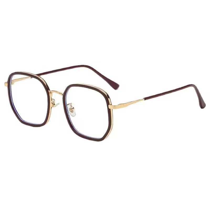 Xiaohongshu same style Internet celebrity glasses frame female cream sweet style plain frame anti-blue light glasses can be equipped with myopia glasses