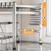 Stainless Steel Microwave Oven Rack Rice Cooker Kitchen Storage and Organization Retractable Multi-Functional Storage Rack