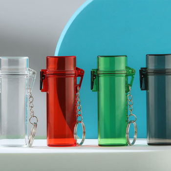 Multifunctional Waterproof and Explosion-Proof Lighter with Keychain Transparent Shell Machine Set with J6 Movement Lighter Wholesale