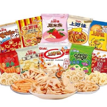 Shanghaojia 10-Pack Shrimp Chips, Fries, and Potato Chips Snack Gift Pack, Internet-Famous Puffed Food Wholesale Mini