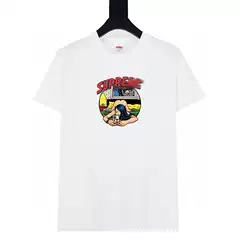 Supreme Letter Printed Box Logo Tee for Women Men O-Neck Short Sleeve Unisex Casual Oversized T-Shirt