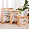 Creative Photo Frame Solid Wood Desktop Ornament Photo Frame Custom Wooden Transparent Acrylic Photo Frame Kidsren's Piggy Bank 5678inch