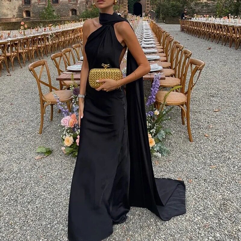 Elegant Off Shoulder Dress Solid Color Fashionable Spring Collection Perfect for Parties and Events Wholesale