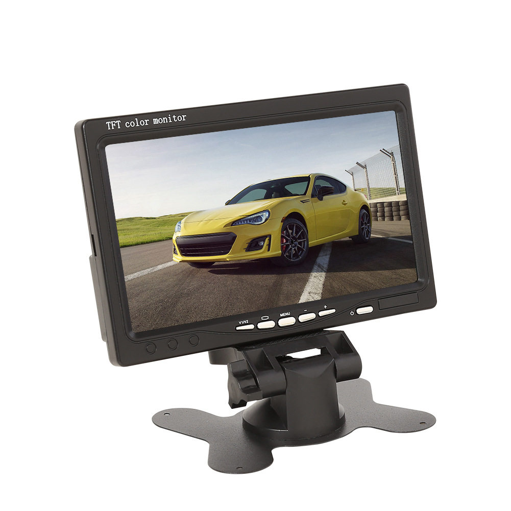 7-inch HD car monitor desktop reversing monitor truck two-way video input reversing image