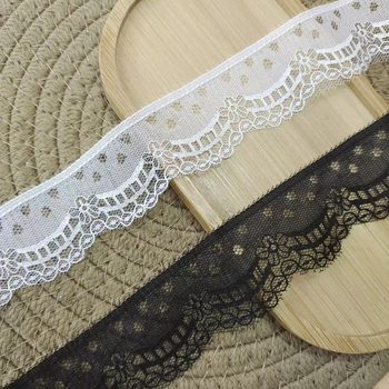 3.5CM Lace Elastic Lace Black White in stock Lolita Toy Accessories Pet Clothes Lace Accessories