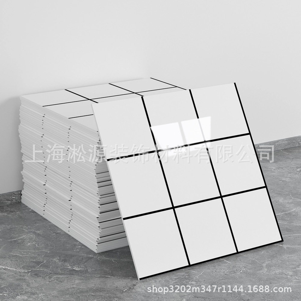 外贸跨境热销大理石仿瓷砖墙贴自粘防水防潮背景墙面装饰墙壁纸