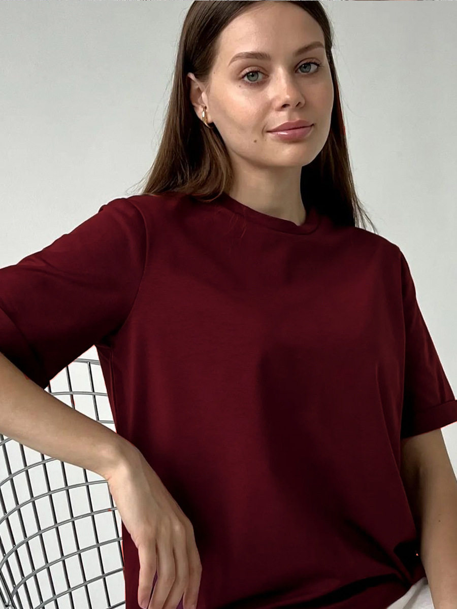 Womens 100 Cotton Solid Color T Shirt Round Neck Short Sleeve Versatile Style Spring Summer Collection Wholesale