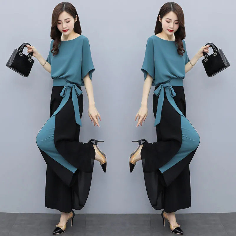 阔腿裤套装女2026夏装新款气质女神范时髦垂感洋气显瘦两件套