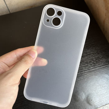 Apple 14 Transparent Mobile Phone Case Iphone14Plus Pure Color All-Inclusive Pp Hard Shell Suitable for Spot Wholesale Anti-Fall