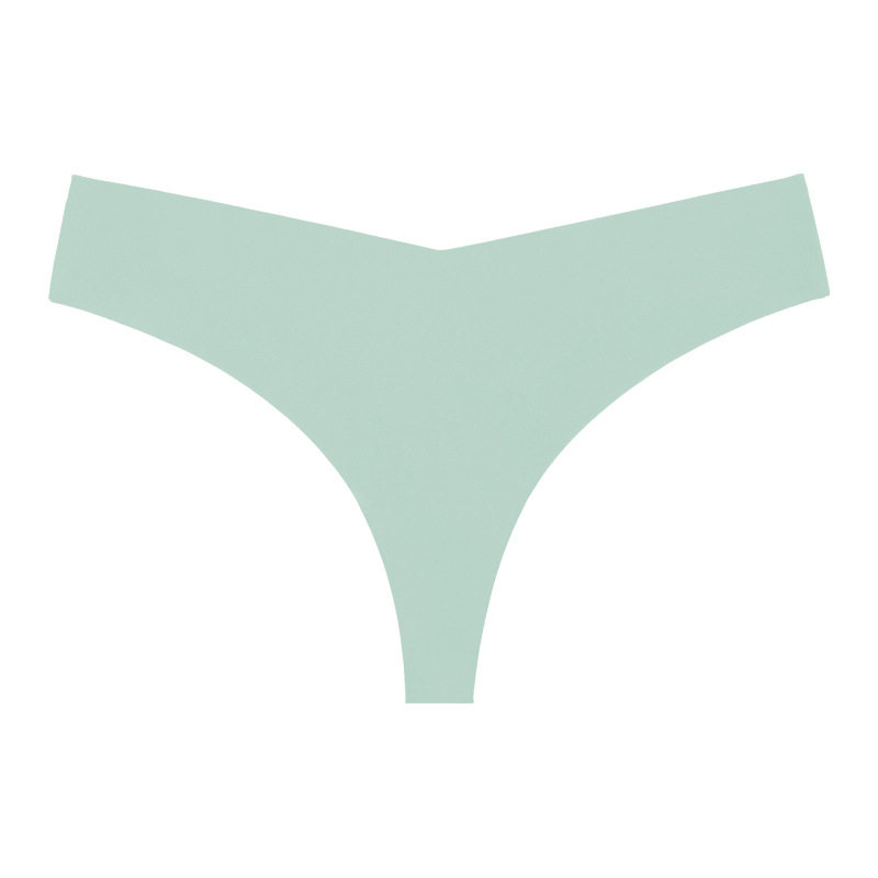 欧美低腰冰丝裸感无痕纯棉裆透气大码T型内裤 女士性感一片式内裤