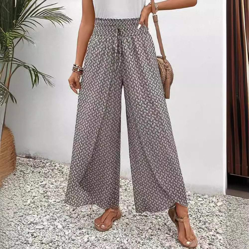 Womens Vintage Bohemian Wide Leg Trousers Loose Fit Urban Style Spring Fall Wholesale Available
