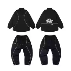 American Corteiz Alcatraz Letter Pants Printed Round Neck Sweatshirt Men's and Women's Loose Casual Pants Suit Trendy