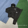 Triangular frame zipper jacket black + triangular frame trousers black