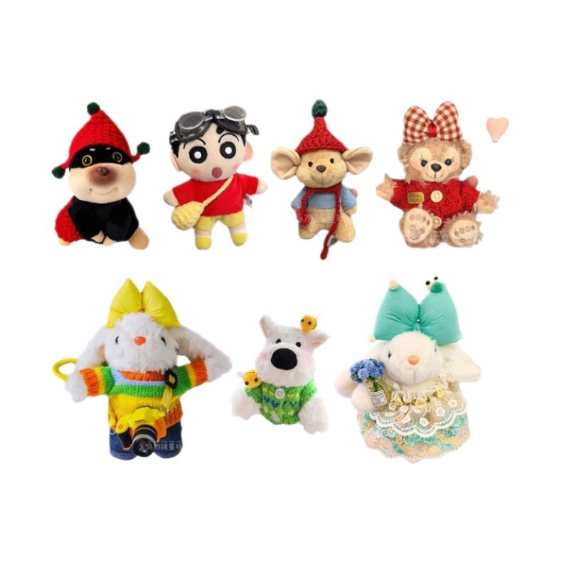 Factory direct supply plush doll pendant creative wear cute doll doll bag key chain couple small gift