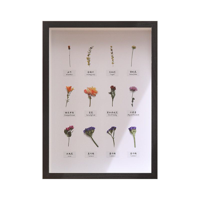 Customizable Hollow Stereo Photo Frame Density Board Solid Wood Butterfly Specimen Wooden Frame Table Homemade DIY Handmade Ornaments