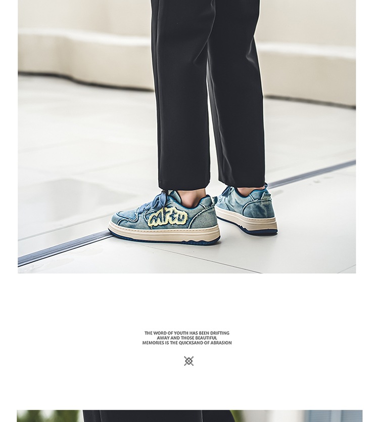 Meiretu Spring/Summer New Men's Shoes Denim Breathable Thick-Soled Ins Trend Casual Retro Canvas Shoes 992 7 O1CN01XGx3W81Yyfpp2BjDZ !!2212671423128 0 cib