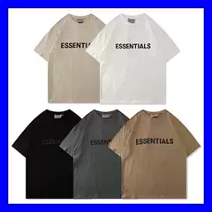 FOG FEAR OF GOD ESSENTIALS Short-sleeved Men's Summer Loose Pure Cotton Trendy Brand Men's T-shirt Women's Ins