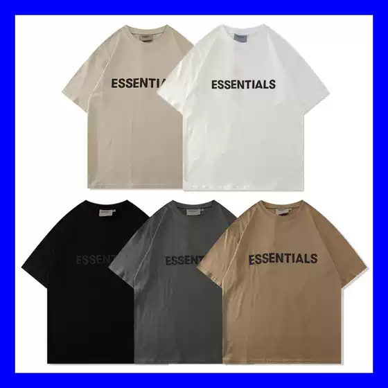 FOG FEAR OF GOD ESSENTIALS Short-sleeved Men's Summer Loose Pure Cotton Trendy Brand Men's T-shirt Women's Ins