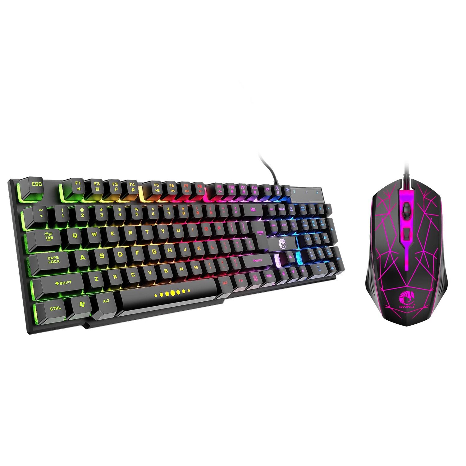 Wired Keyboard and Mouse Set Mechanical Feel E-Sports Game Dedicated Computer Desktop Universal Mechanical Keyboard Silent