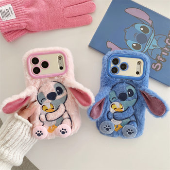 Stuffed Embroidered Stitch 13 Suitable for Iphone17Promax Mobile Phone Case Holder Apple 16 Cute Ears 15