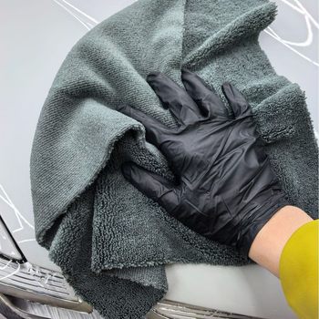 Factory Direct Sales Microfiber Warp Knitted High and Low Wool Car Wiping Towel Long and Short Wool Two-In-One Cleaning Waxing Rag