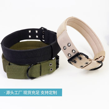 Nylon Tactical Dog Collar Anti-break Explosion-proof Adjustable Pet Collar Medium and Large Dog Training Dog Collar