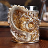 Gods Oriental Golden Dragon Cup Creative Wine Glass Dragon Sculpture Holy Grail Coffee Cup Vintage Decorations Mug