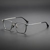 high quality aluminum magnesium frame myopia glasses frame men's 20223 business simple casual square half titanium mirror leg flat mirror