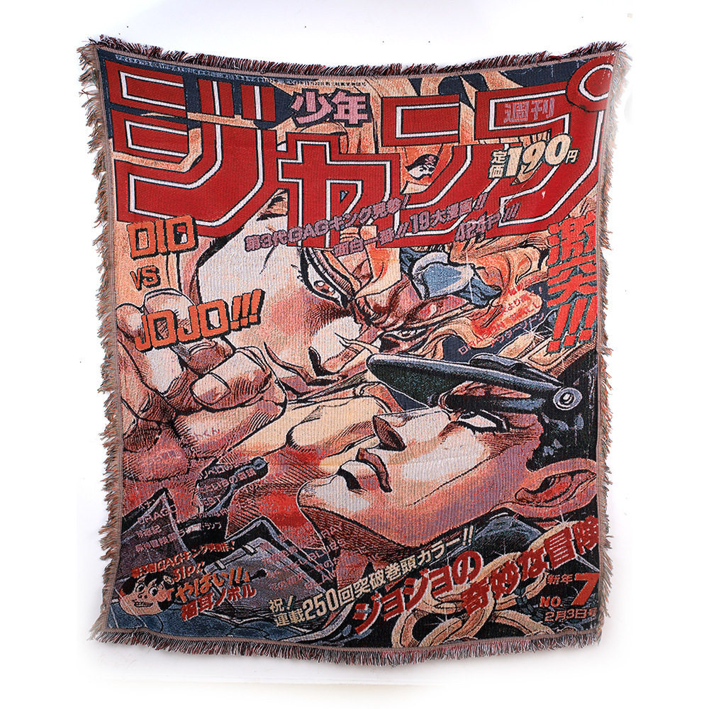 Cross-Border Woven Blanket Cartoon Animation Tassel Sofa Cover Blanket Soft Thread Blanket Camping Blanket Outdoor Picnic Blanket