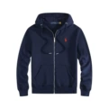 Iron zipper royal blue red label