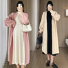 2024 maternity winter temperament cardigan pinch sleeve long thick sweater coat turtleneck sweater dress