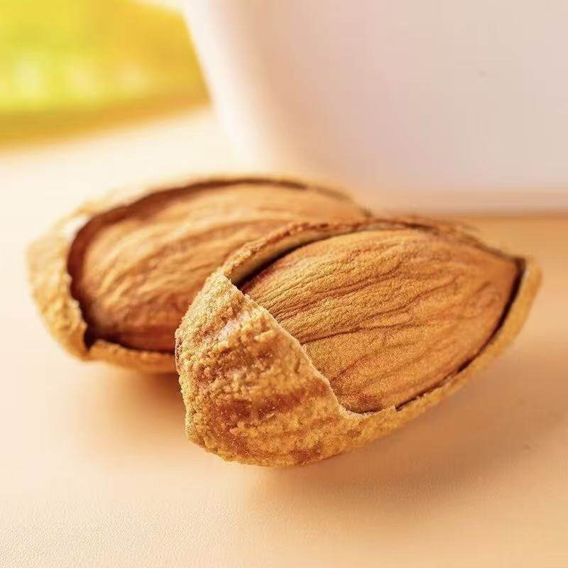 Large-Capsules Almonds with Paper Skin, Original Flavor, Wholesale, Suitable for Pregnant Women, Nuts, New Year Goods, Baked Almonds, Roasted Snacks, Leisure Snacks
