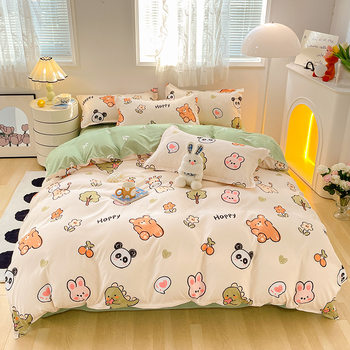 Aloe Cotton Four-piece Set Student Dormitory Single Bed Sheet Quilt Cover Three-piece Set Nantong Bedding Gift Batch