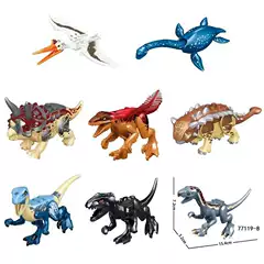 Foreign Trade Goods Yigao 77119 Small Dinosaur Series Single Velociraptor Children's Assembled Building Blocks Toy Bags