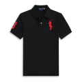 Polo black with big red label