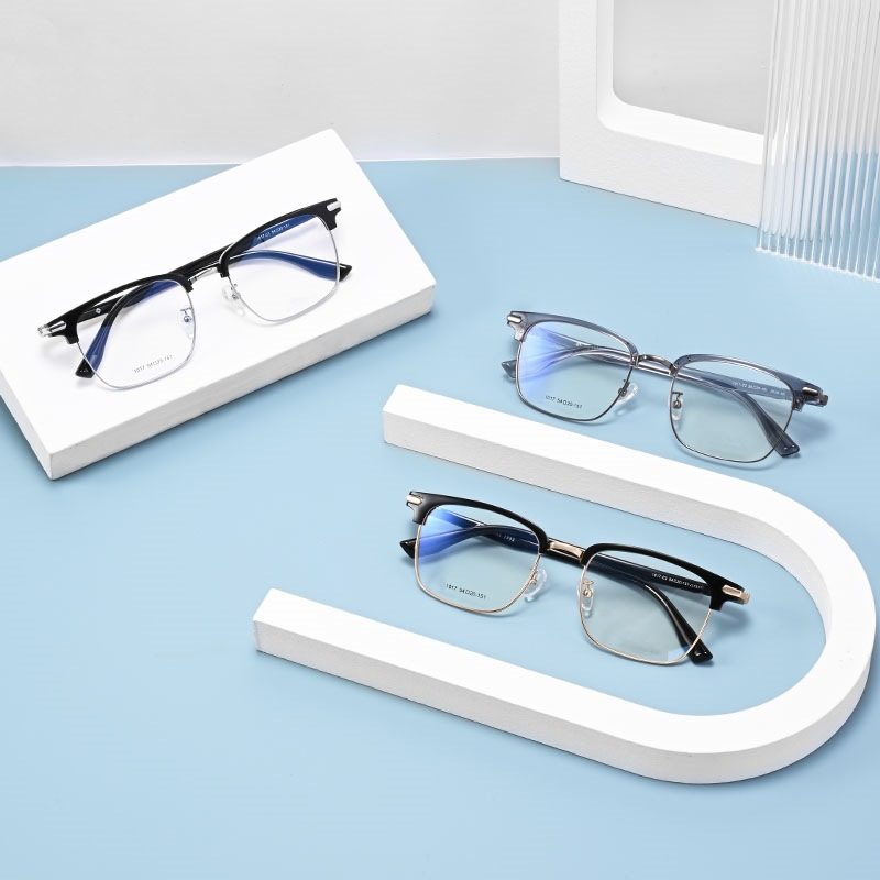 Jp Eyebrows-Physical Store Glasses Tr Alloy Glasses Frame Women's Glasses Frame Men's Myopia with Prescription Frame Wholesale