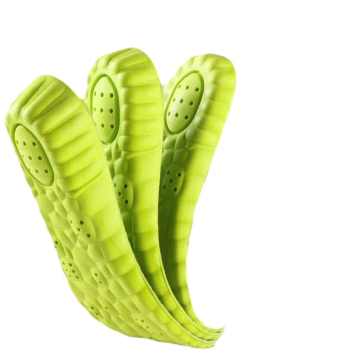 Inner Height Increasing Insole Women's Thickened Sports Super Soft Long-standing Not Tired Men's High Elastic Shock Absorption Small Foot Insole Wormwood Height Increasing