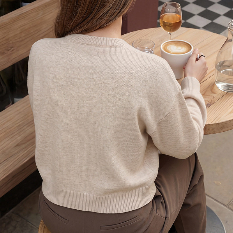 Korean Style Solid Color Cardigan New Chinese Button Design Casual Wear for Spring and Autumn Wholesale Available