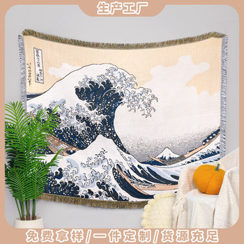 Cross-border Foreign Trade Camping Blanket Moisture-proof Picnic Mat Jacquard Tapestry ins Style Sofa Towel Thread Blanket Multifunctional Sofa Blanket