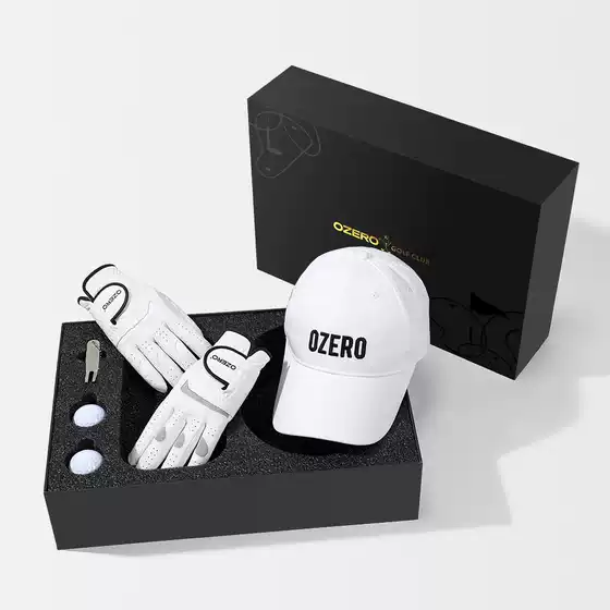Golf Award Souvenir Lambskin Gloves, Ball Cap, Four-Piece Set, Bank Business Gift Set, Gift Customization