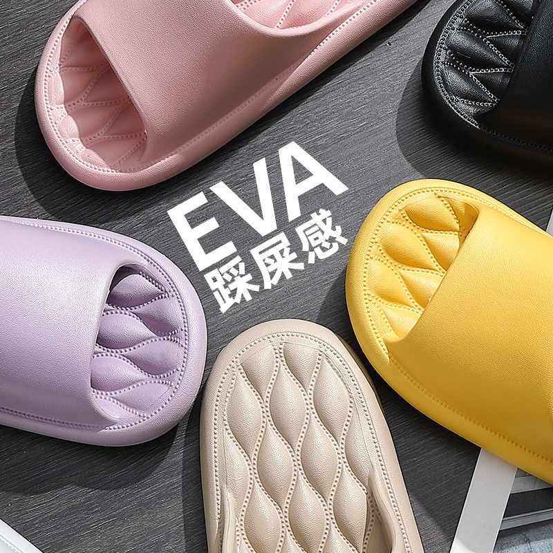 Sandals for Men to Wear Outside, Soft-Soled Summer Home Bathroom Eva Sandals for Women, Non-Slip Outing Thick-Soled Slippers for Home Wholesale