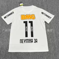 Wholesale Brazilian League 1112 Santos Vintage Commemorative Edition Football Uniform No.11 Neymar White Jersey Adult