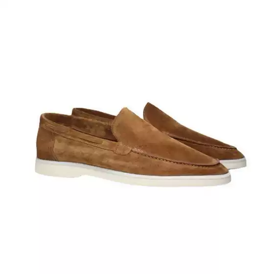 2024 Summer New Loafers, Suede Slip-On Driving Flat Shoes for Men, Large Size, Cross-Border Bean Shoes