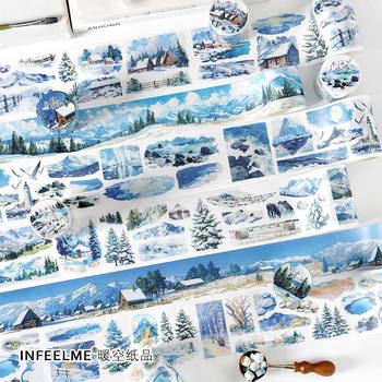 Infeelme Tape Slow Season Series Landscape Landscaping Handbook Decoration Material Cycle Stickers 6 Styles