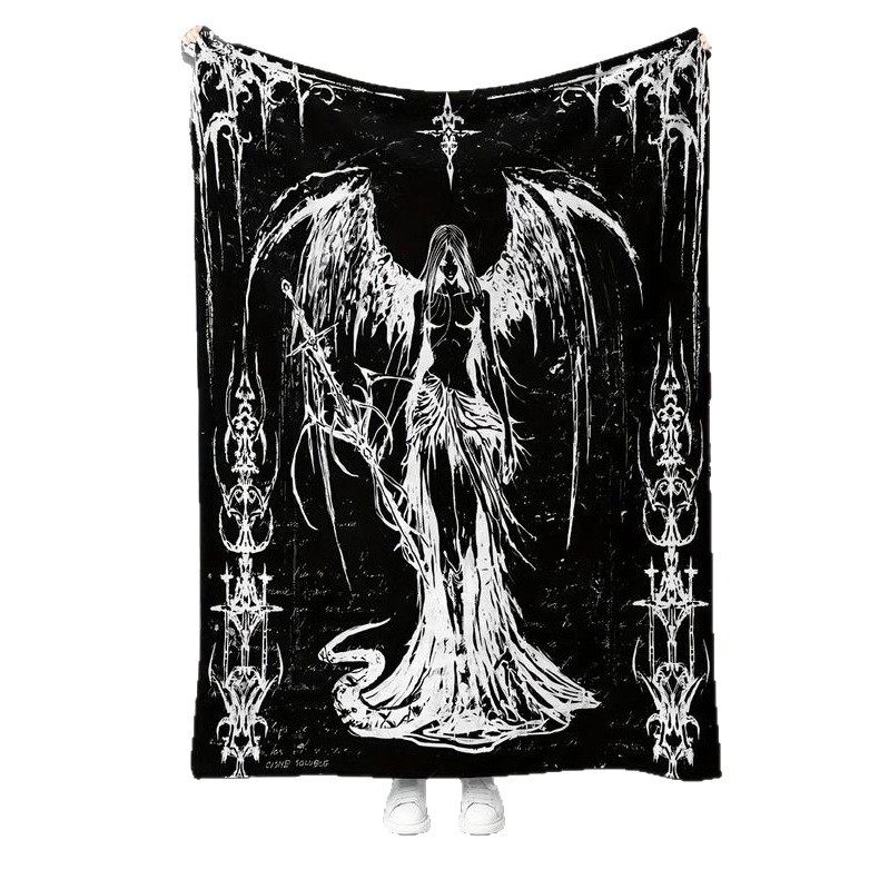 Amazon Temu Cross-Border Pod Digital Printing Cartoon Blanket Fleece-Lined Thickeneded Flannel Blanket Supports Customization