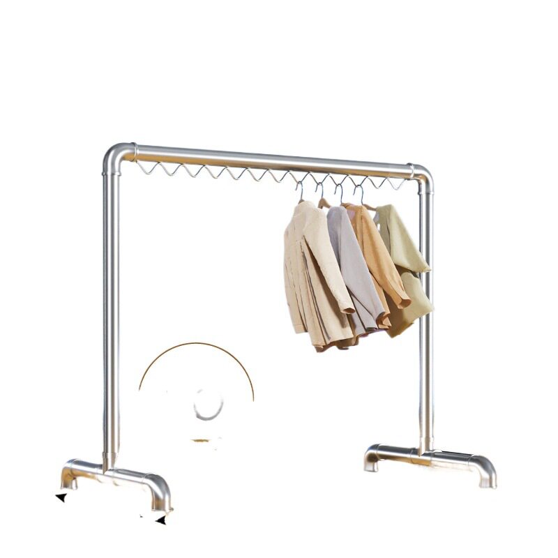 Floor-Standing Bedroom Home Indoor Balcony Outdoor Removable Hanging Clothes Water Pipe Cool Clothes New Steel Pipe Clothes Drying Rack