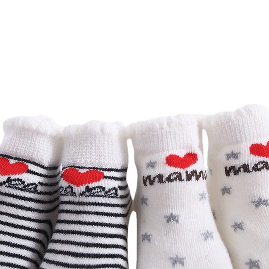 2 pairs newborn cotton socks spring and autumn thin 0-1 year old baby baby socks baby short socks maternal and child supplies wholesale