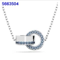 Double button blue necklace